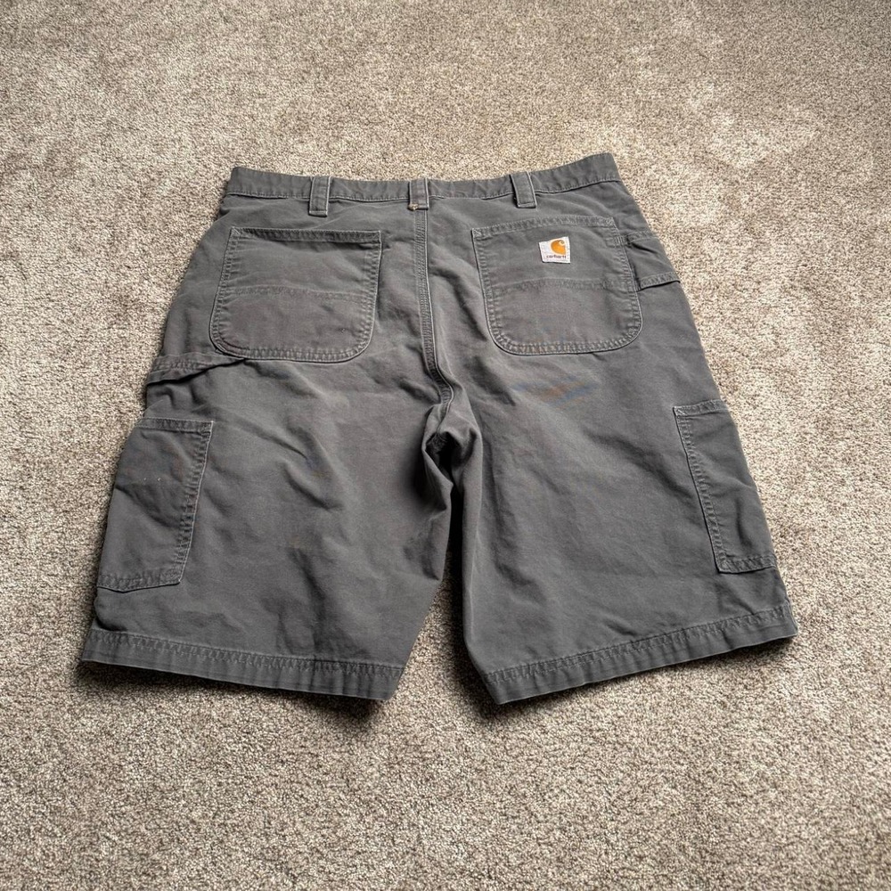 GREY CARHARTT ORIGINAL FIT CARGO SHORTS